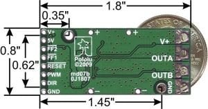 24V 20A Yüksek Güçlü Motor Sürücü Devresi - Pololu High-Power Motor Driver 24v20