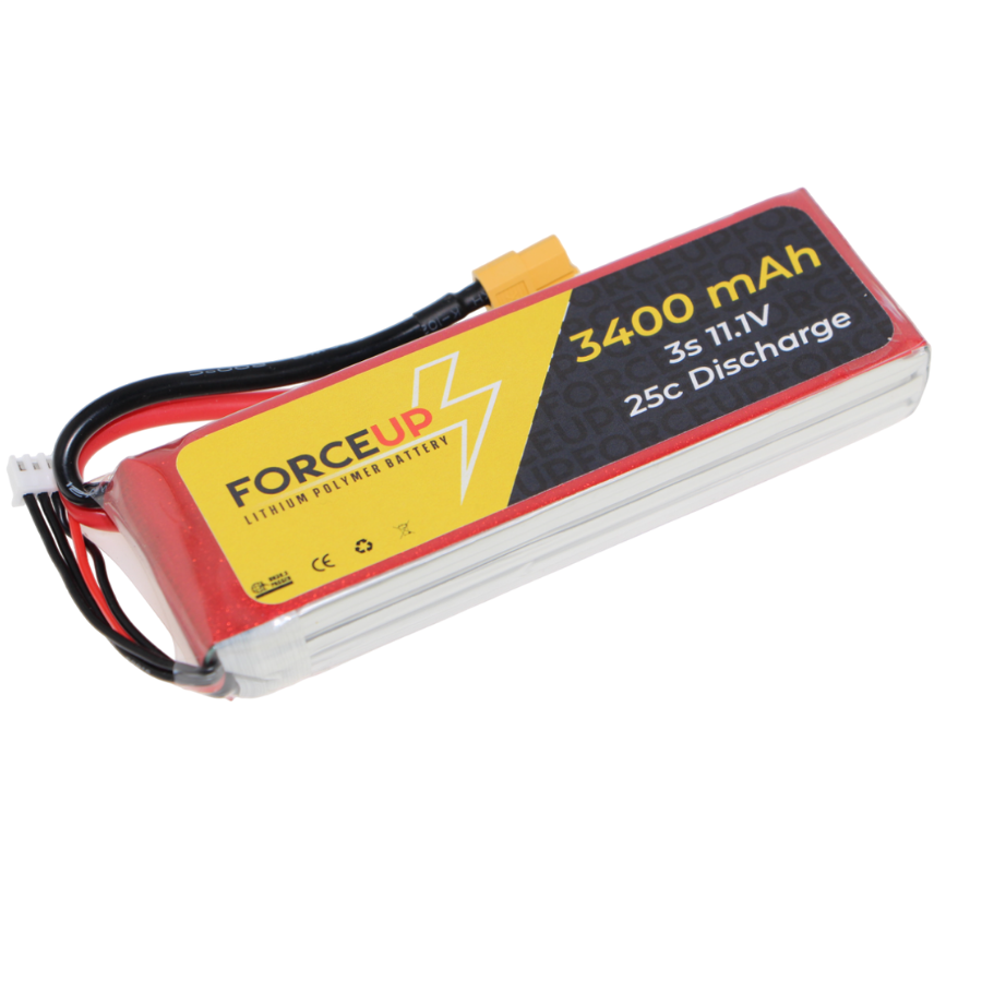 FORCEUP 11.1V Lipo Pil Batarya 3400mAh 25C