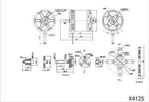 SunnySky X4125 480Kv  Uçak Motoru V3   III