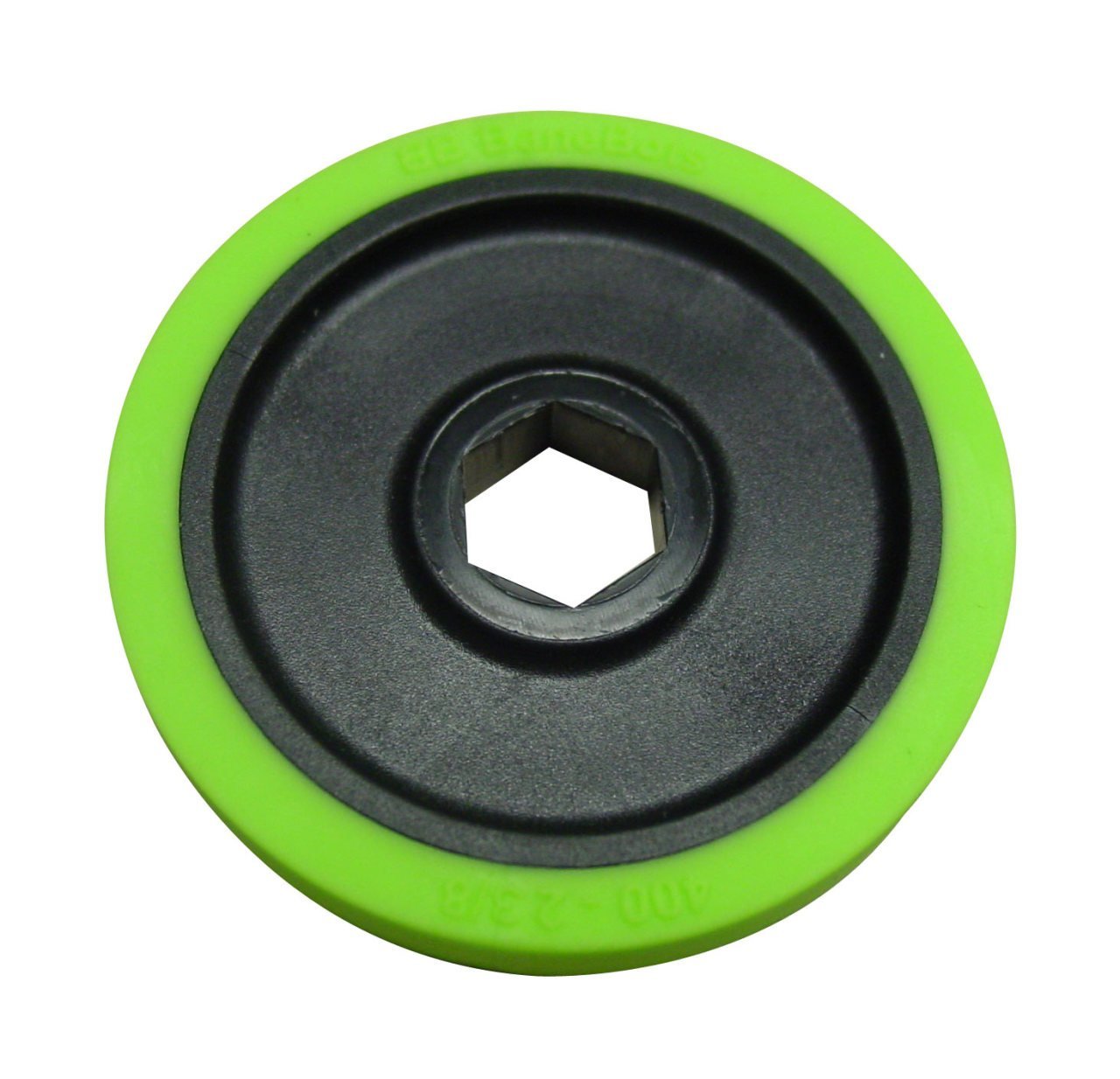 BaneBots Wheel 1-5/8'' x 0.4'', 1/2'' Hex Mount 30A Black/Green | BaneBots Tekerlek 41x10mm