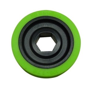 BaneBots Wheel 1-5/8'' x 0.4'', 1/2'' Hex Mount 30A Black/Green | BaneBots Tekerlek 41x10mm