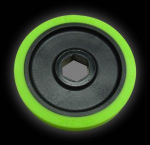 BaneBots Wheel 1-7/8'' x 0.4'', 1/2'' Hex Mount 30A Black/Green | BaneBots Tekerlek 48x10mm