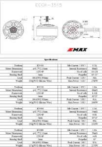 Emax ECOII 3515 450KV 6.5 kg İtiş Gücü Motor