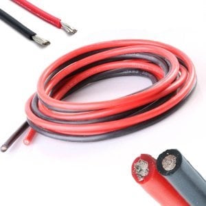 10 AWG Silikon Kablo 1 Metre Kırmızı Renk