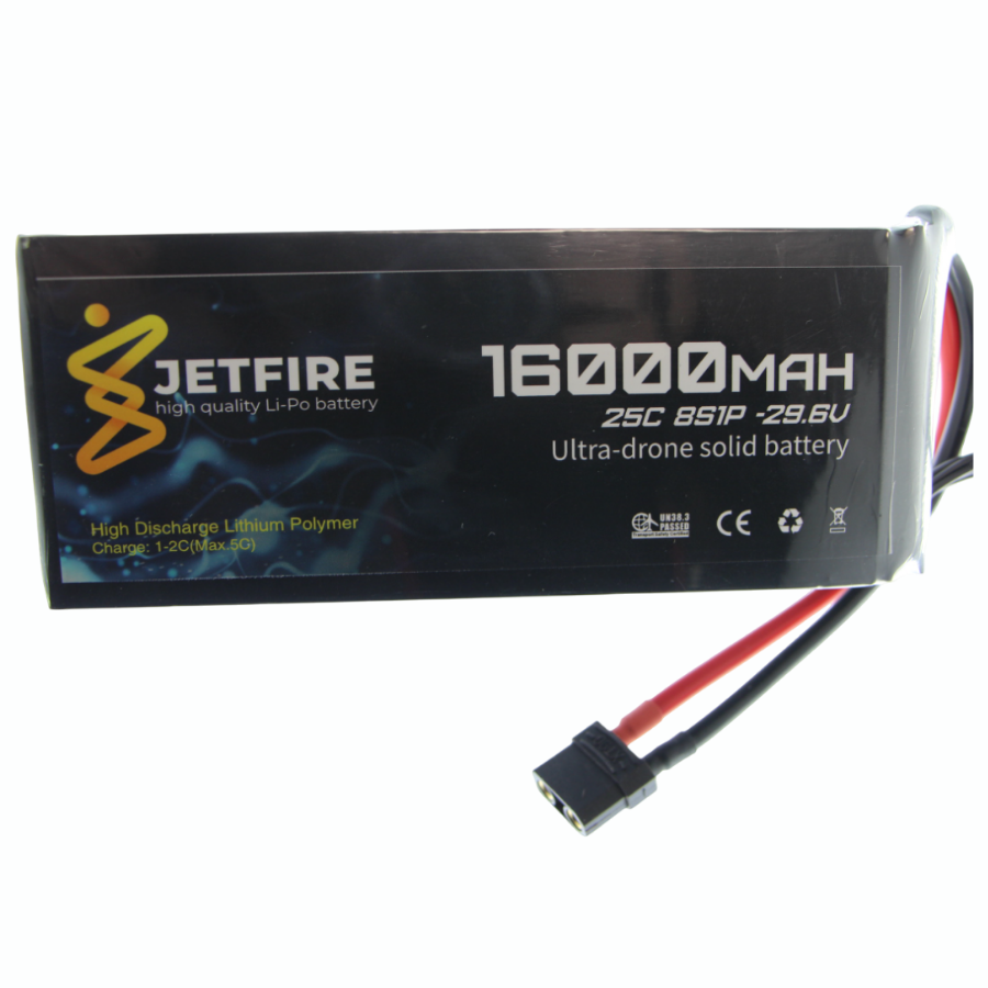 8S 16000MAH 25C Solid Stated 29.6V Jetfire Lipo Pil