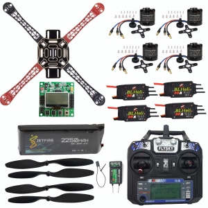 SunnySky F450 Drone Seti Combo Paket 6 kanal FlySky kumanda ve KK2. 15 Uçuş Kartlı 3s 3400 mAh 40c Lipo Pil JETFİRE