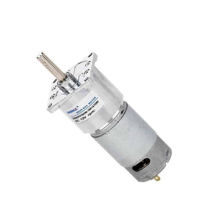 12V 50 Rpm 42mm Redüktörlü Flanşlı Uzun Dc Motor