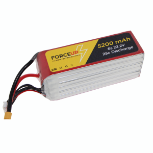 FORCEUP 22.2V Lipo Pil Batarya 5200mAh 25C