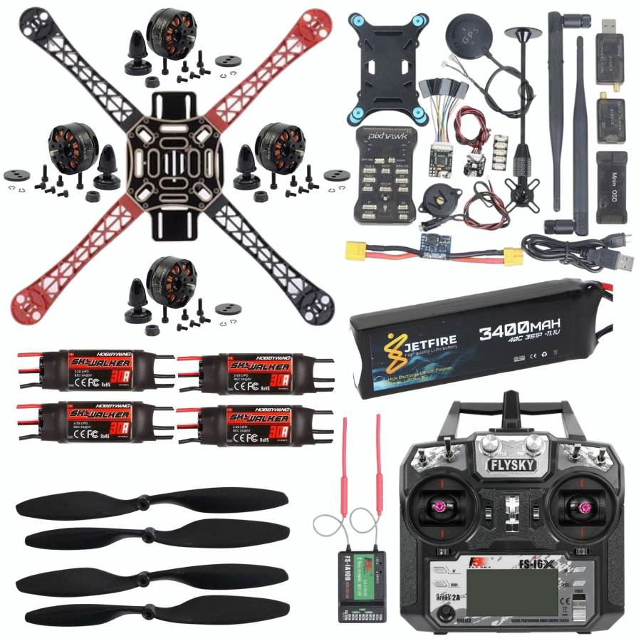 F450 Drone Kiti Pixhawk SunnySky Full Drone Seti 10 Kanal