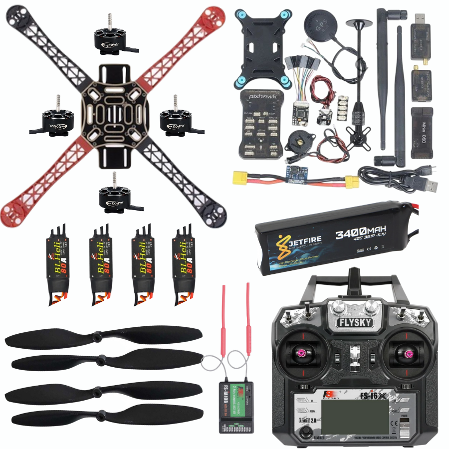 F450 Drone Kiti Pixhawk JETFİRE Full Drone Seti 10 Kanal