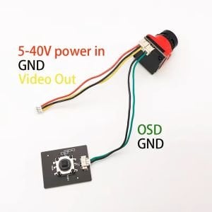 5.8G  2.1 Lens  1800TVL Mini FPV Kamera Osd Dahili