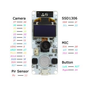 Ttgo T-camera Esp32 Wrover OV2640 Kamera Modülü 0.96 OLED