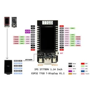 TTGO T ekran ESP32 WiFi E Bluetooth Modülü  1.14 Lcd