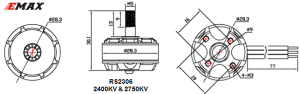 EMAX RS2306  2400kv  Fırçasız Motor