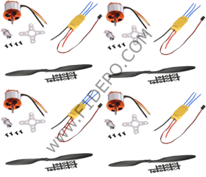 Drone Fırçasız Motor Kiti ( 4 x esc , 4 x Motor , 4 x Pervane) -Brushless motor Kit