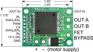 VNH2SP30 Motor Sürücü Devresi - VNH3SP30 Motor Driver Carrier MD01B