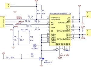 VNH2SP30 Motor Sürücü Devresi - VNH3SP30 Motor Driver Carrier MD01B