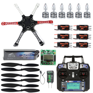 EMAX F550 Multikopter Hexacopter Seti Combo Paket  6 kanal Kumanda   ve KK2. 1.5 Uçuş kontrol Kartı