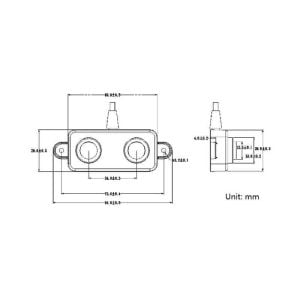DYP-A02YY DC 5V Ultrasonik Su Geçirmez Mesafe Sensörü - UART