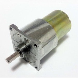12V 200 Rpm 42 mm Kare Flanşör Redüktörlü DC Motor