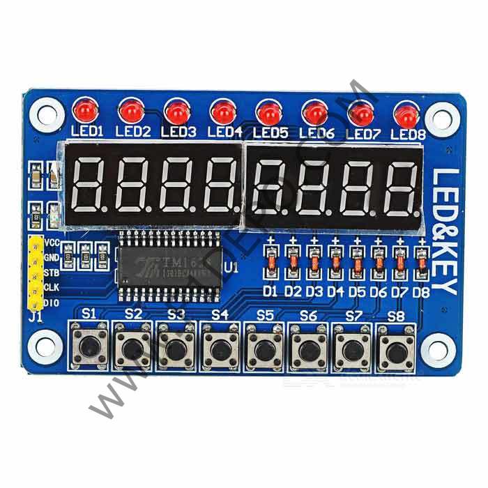 Tm1638 Arduino 7 segment  8-Bit Dijital için Tuş Ekran