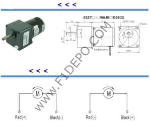 Linix 60mm  12v 12 Rpm Redüktörlü Tork Dc Motoru - 60jb250g