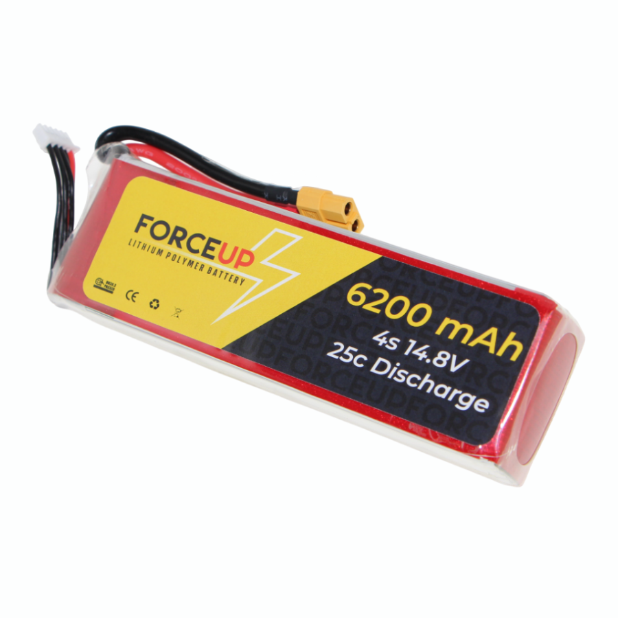 FORCEUP 14.8V Lipo Pil Batarya 6200mAh 25C