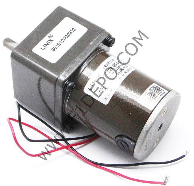 Linix 60mm  24v  40  Rpm Redüktörlü Tork Dc Motoru - 60jb50g
