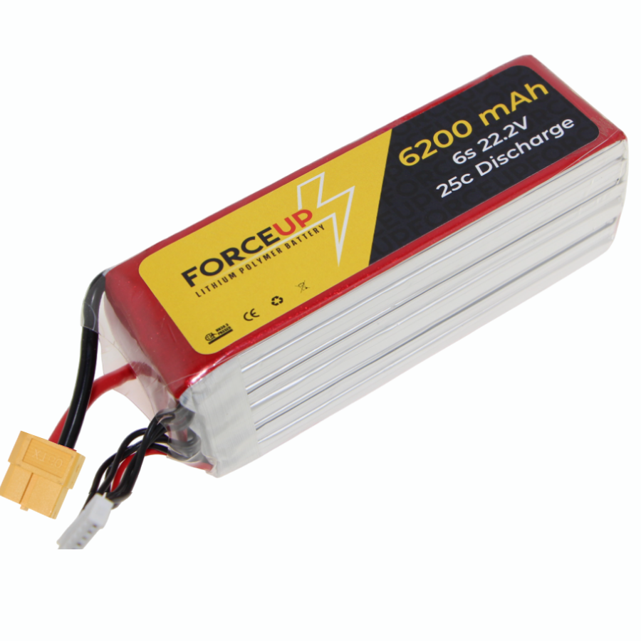 FORCEUP 22.2V Lipo Pil Batarya 6200mAh 25C