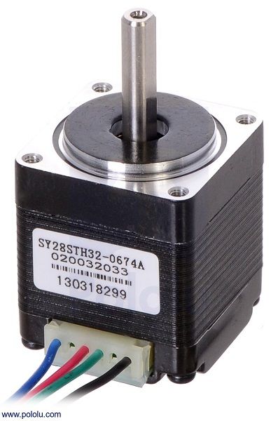 Nema 11 Bipolar, 200 Steps/Rev, 28×32mm, 3.8V, 0.67 A/Phase