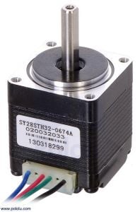 Nema 11 Bipolar, 200 Steps/Rev, 28×32mm, 3.8V, 0.67 A/Phase