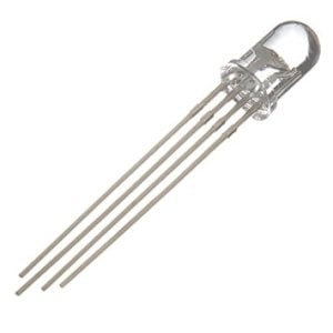 5 mm Şeffaf RGB Led 4 Pin