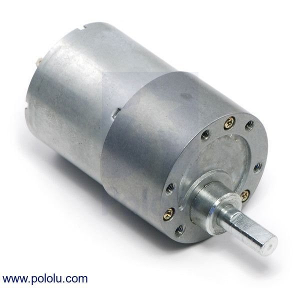 30:1 Metal Gearmotor 37Dx57L mm | 30:1 Metal Redüktörlü 350 RPM Dc Motor