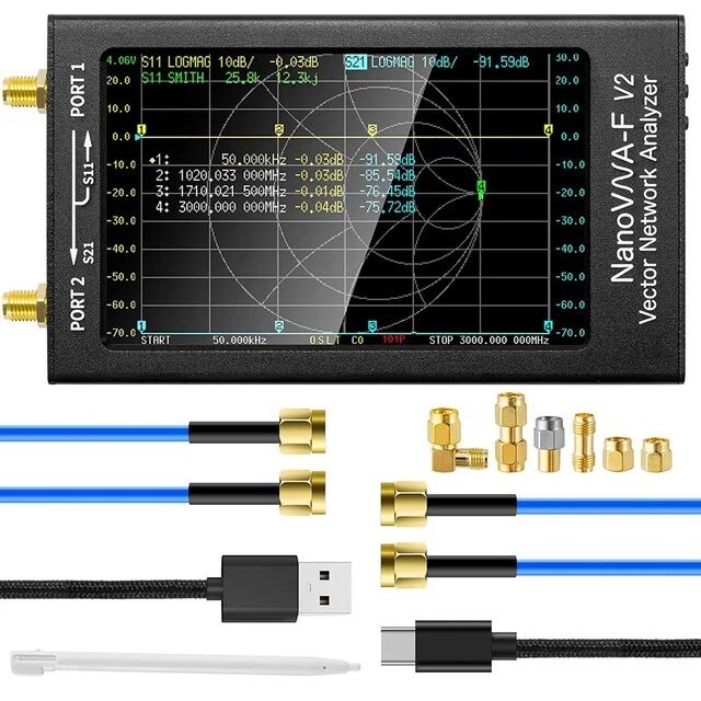 ネットワーク　アナライザーNanoVNA-F V2 3GHz NanoVNA-F V2 Vektör Network Analizör 3Ghz Satın Al 10.039,20 TL