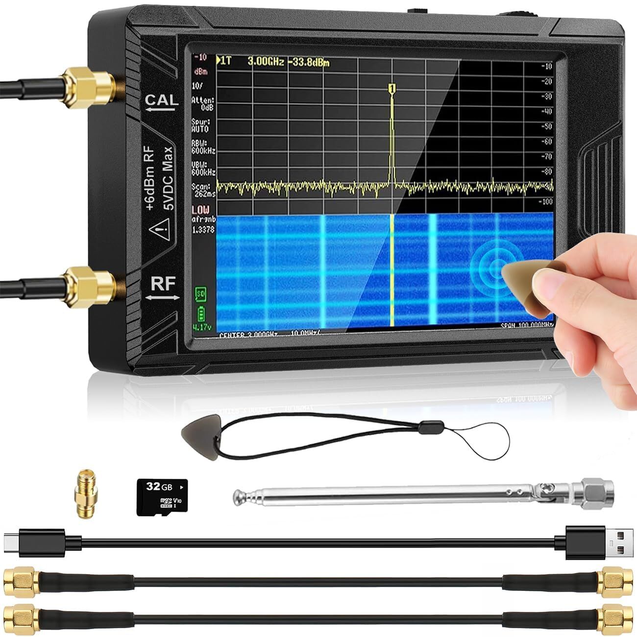 Tinysa Ultra 100k-5.3GHz Spektrum Analizörü  4 inç HD Dokunmatik Ekran