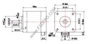 3D Yazıcı Step Motor Nema17 1.8 derece 1.7a Bipolar