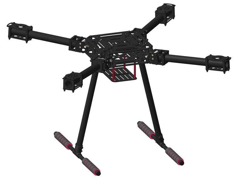 ZD550 Katlanabilir İniş Takımlı Karbon Fiber Drone Gövdesi ( Demonte )