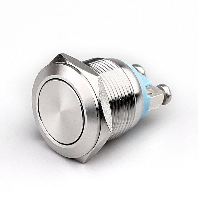 16mm Su Geçirmez Düz Kafalı Push Buton
