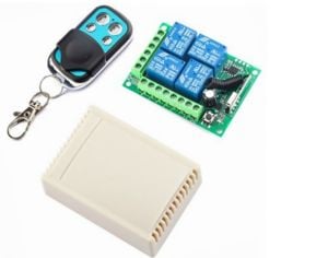 4 Kanal 433 mhz Kablosuz rf alıcılı Röle ve Kumanda Seti