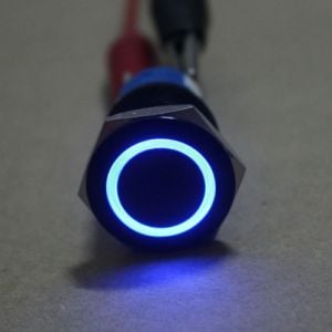 19mm Ledli Metal Kalıcı Push Button Anahtar Yeşil