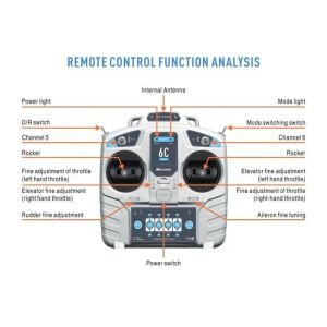 Microzone MC6C 2.4GHZ 6 Kanal Alıcı-Verici Drone Kumandası
