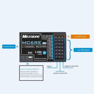 Microzone MC6C 2.4GHZ 6 Kanal Alıcı-Verici Drone Kumandası