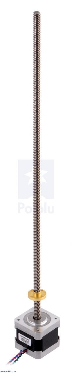 Stepper Motor With 38 cm Lead Screw: Bipolar, 200 Steps/Rev, 42×38mm, 2.8V, 1.7 A/Phase - 38cm  Vidalı Milli Bipola Nema 17 Step Motor