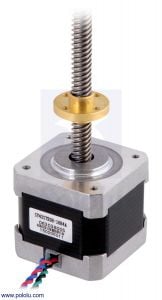 Stepper Motor With 38 cm Lead Screw: Bipolar, 200 Steps/Rev, 42×38mm, 2.8V, 1.7 A/Phase - 38cm  Vidalı Milli Bipola Nema 17 Step Motor
