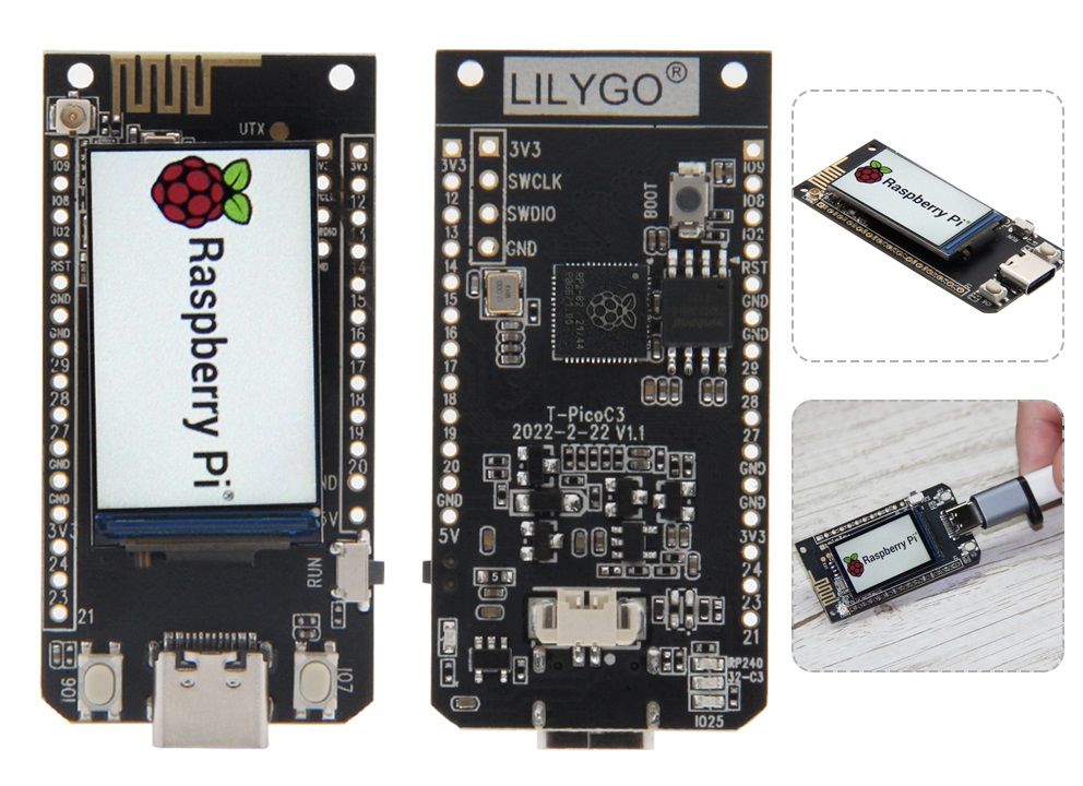 LILYGO  T-PicoC3 ESP32-C3 RP2040 1.14 Lcd
