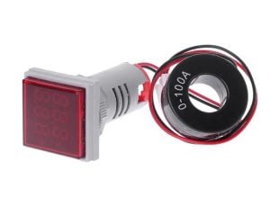 22mm Dijital Voltmetre Ampermetre Ac 20v-500v 0-100A Kırmızı