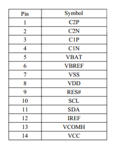 0.91 İnç 128x32 Oled Ekran 14 Pin