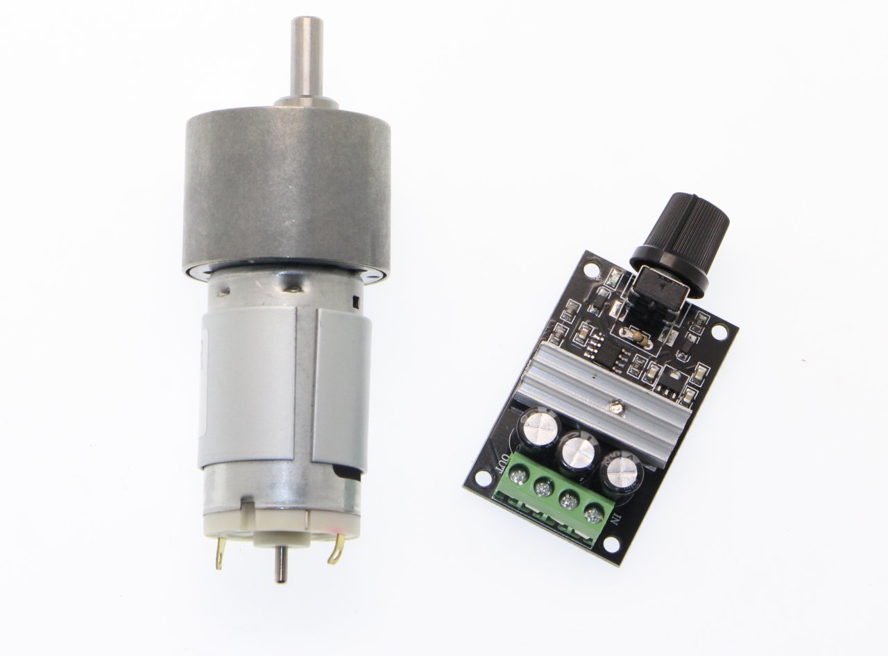 37mm 12V 20 Rpm ve 6v 12v 3a Motor Sürücü Set