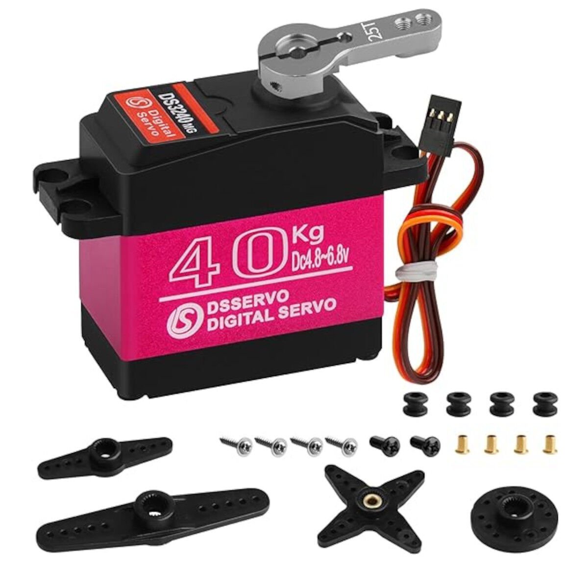 DSSERVO DS3240 Pro 40KG Su Geçirmez Dijital Servo Motor 180° 45KG/0.09sn@6.8V