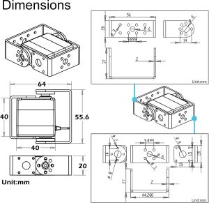 DSSERVO RDS3235 Pro 35KG Su Geçirmez Dijital Servo Motor ve Robot Kol 180°